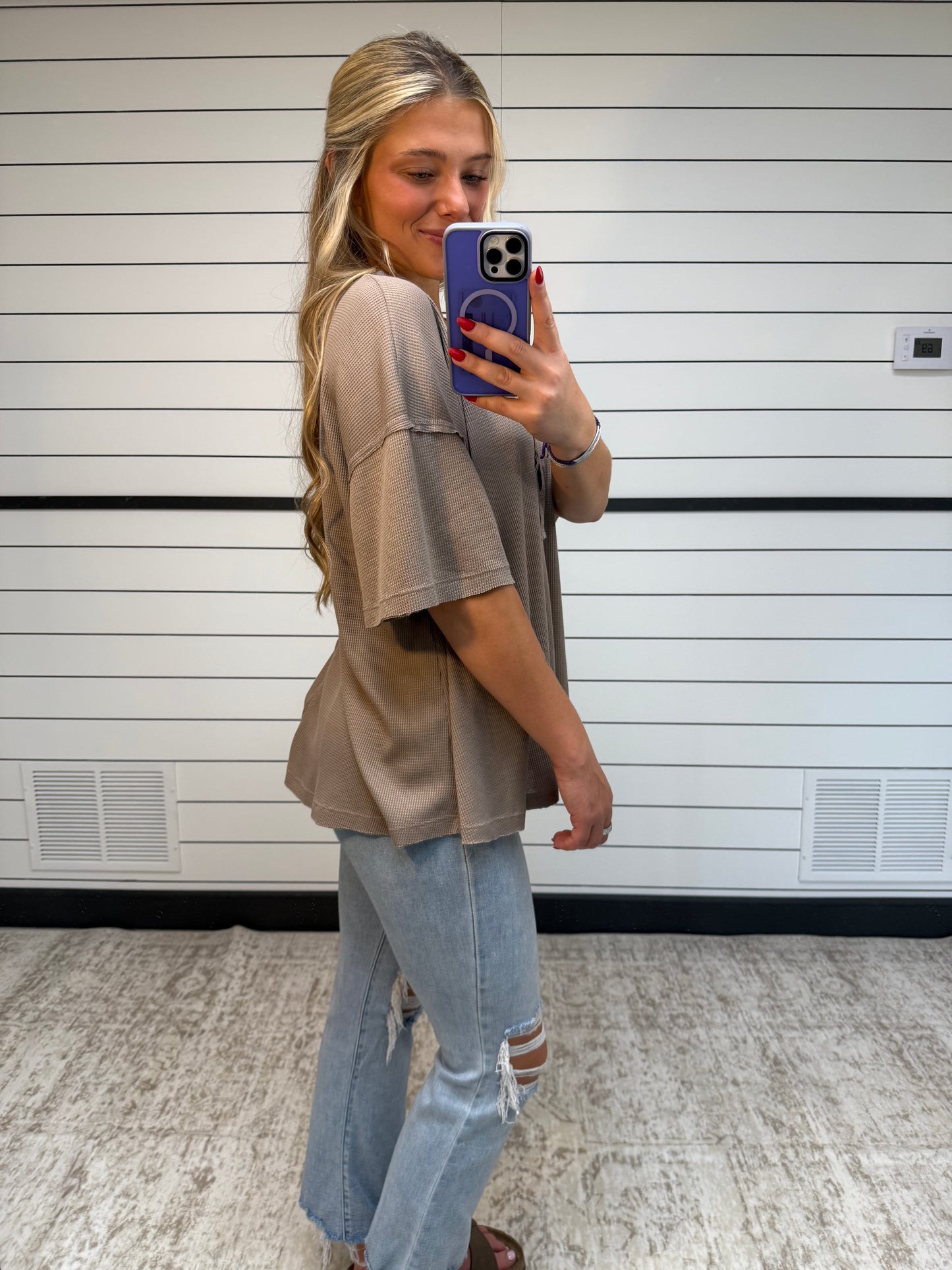 Hayes Waffle Knit Tee