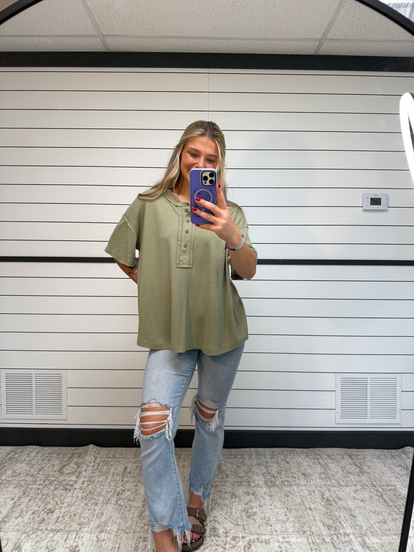 Hayes Waffle Knit Tee